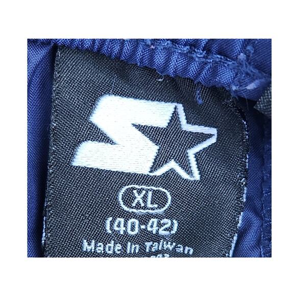 Starters Windbreaker Track Pants Mens XL Navy/Orange Logo Stretch Waist Y2K VTG - Picture 5 of 6